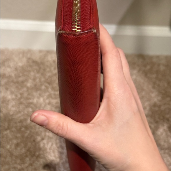 Prada red Saffiano Leather Wallet - Picture 5 of 13